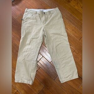 COLUMBIA Adult Pants 40x30 Length Beige 6 pocket Regular Fit Cargo Mens